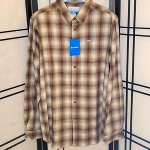 Men's Columbia Sportswear Vapor Ridge Plaid Woven long-sleeved button-up shirt